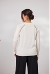 STITCH SWEATER - ivory/blac